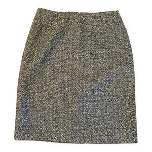 Eddie Bauer White and Black Wool Skirt size 10